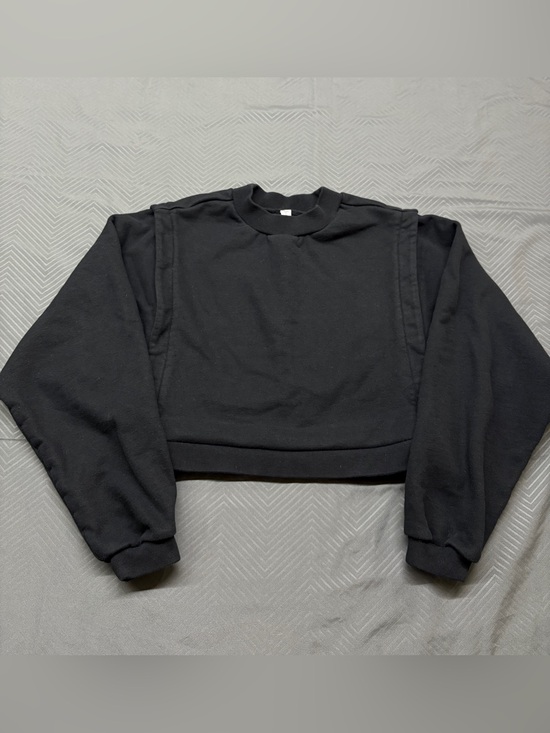ALO Yoga Tops - ALO Yoga Women’s Black Pullover Cropped Fresh Coverup Sweatshirt Black Size M